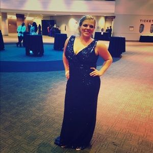 Belle badgely Mishka sequin ball gown